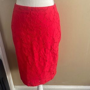 Banana Republic Red Lace Skirt